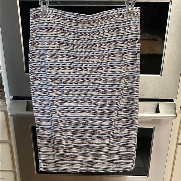 Bobeau Black and White Striped Pencil Skirt - Picture 1 of 14